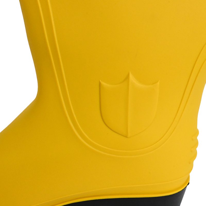 SAFETY SHOES-SJ1011-2 PVC Safety Shoes yellow men’s work boots steel toe