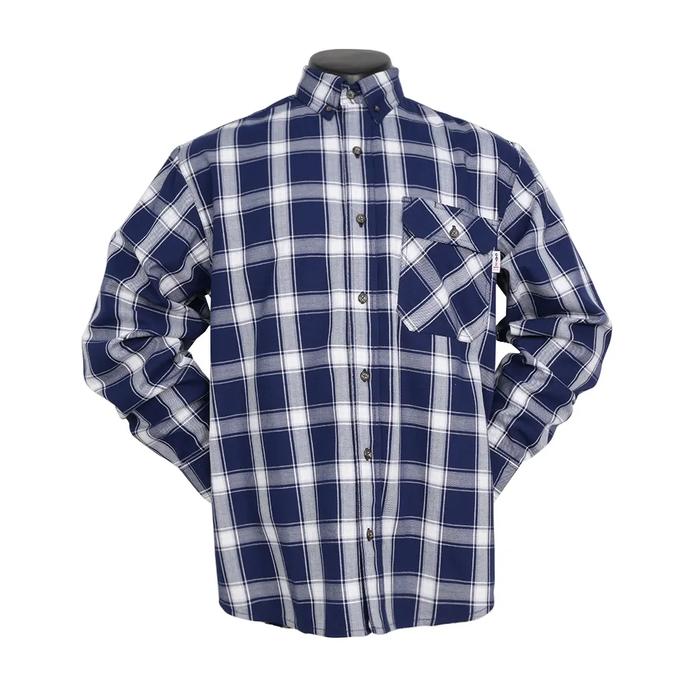 Plaid Button-Down Work Shirt XN1007