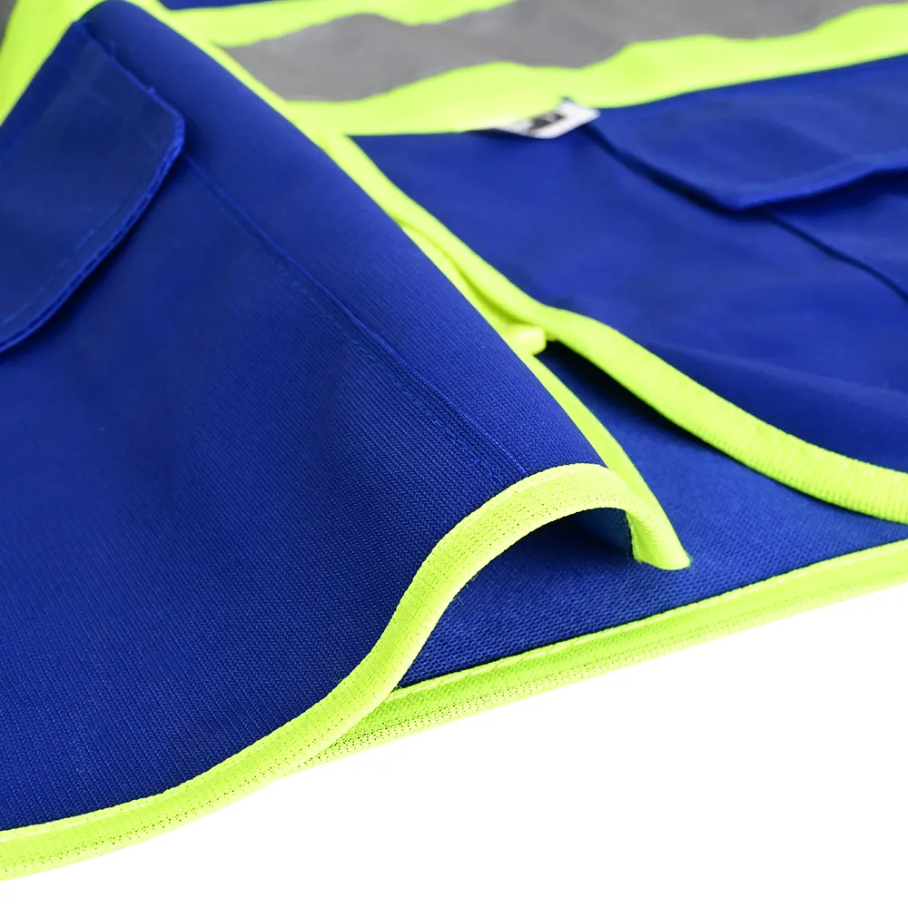 XP1001 5 Hi-Vis Reflective Safety Vest blue neon lime trim