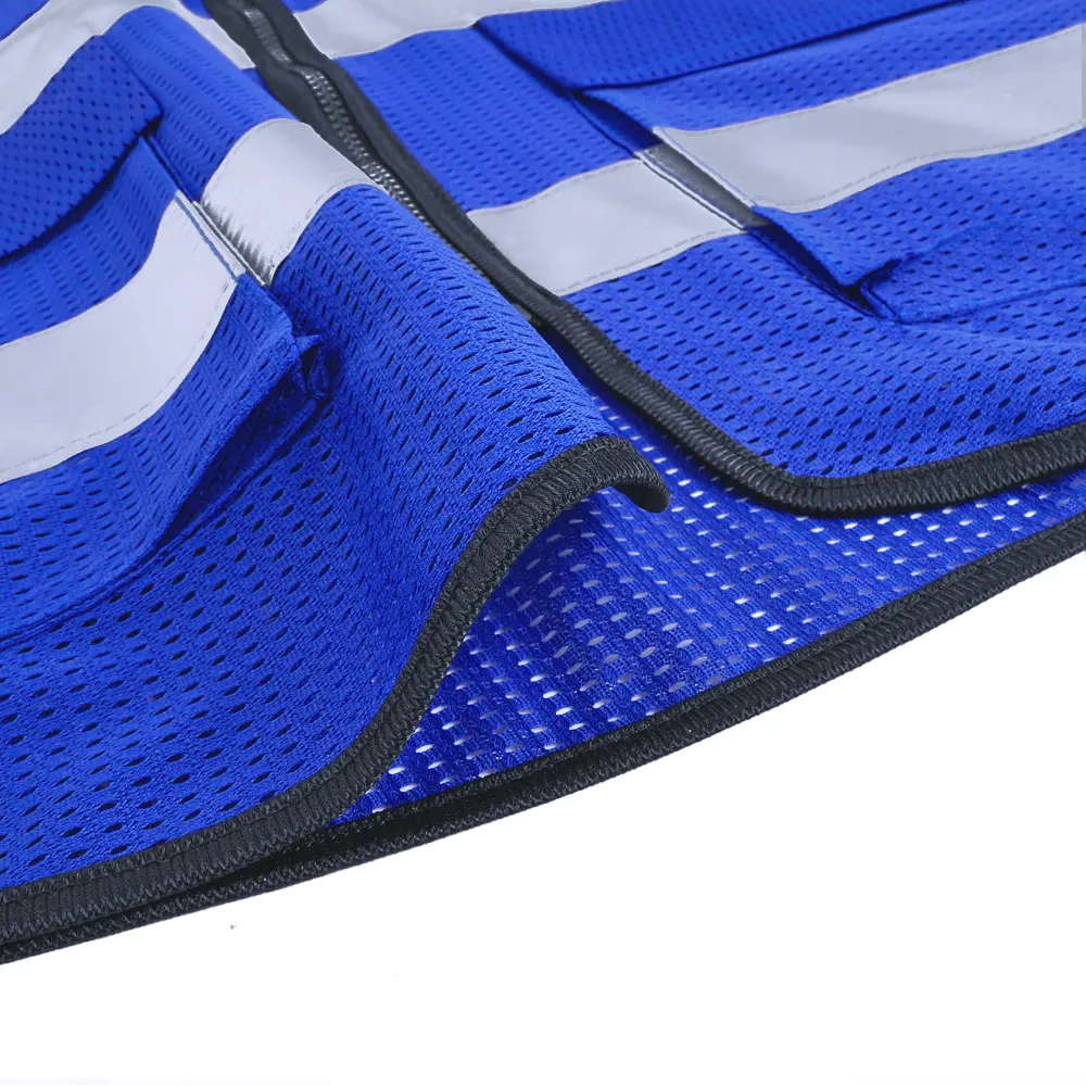 XP1015 9 High-Visibility Vest blue mesh reflective vest for workers