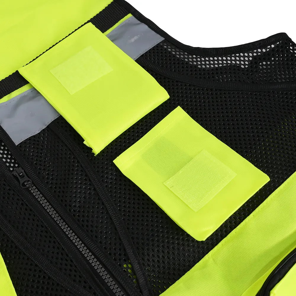 XP1016 3 Mesh Safety Vest fluorescent lime utility workwear